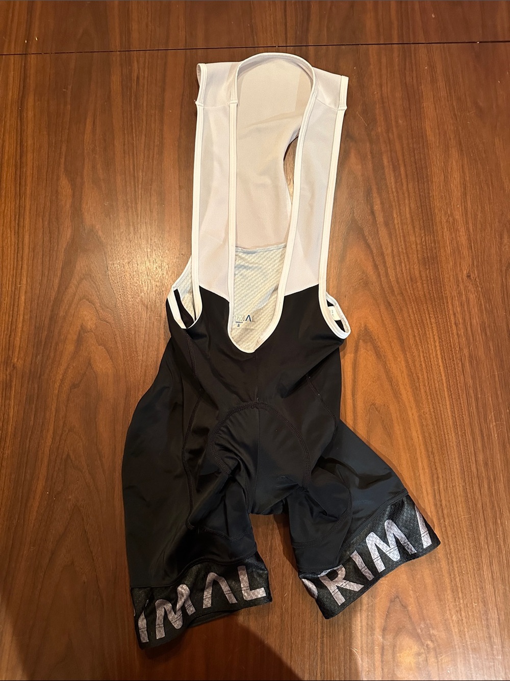 Men's Primal Black and White Athletic Bib Shorts